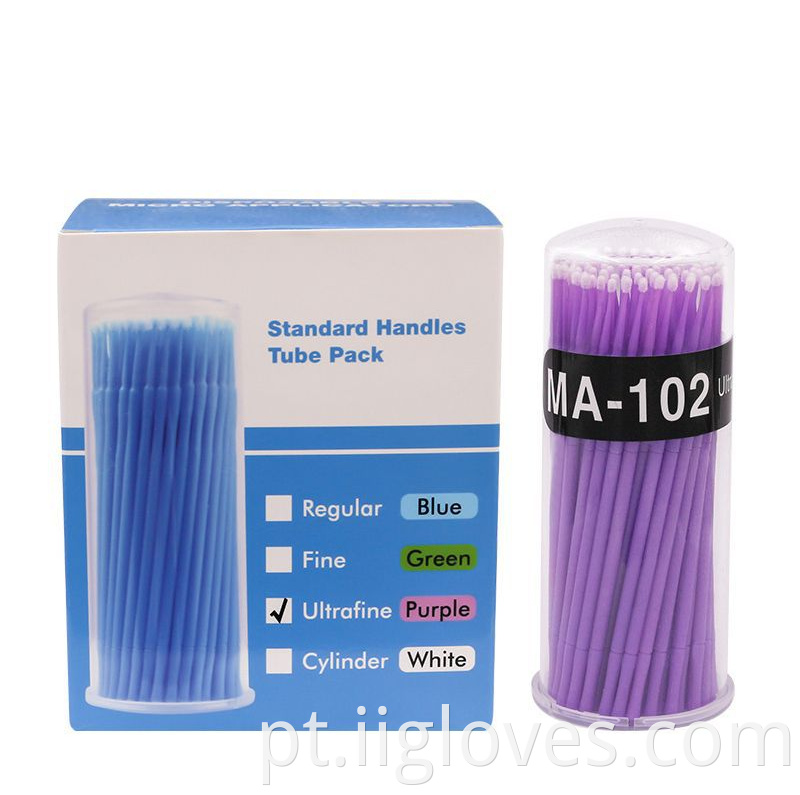 Microbrush Dental Microbrush Dental descartável Stick Micro Tip Fine Swab Cotton Dental Microbrush Microbrush